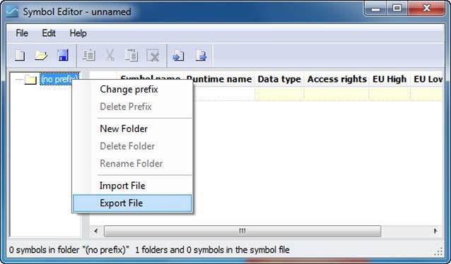 4.4 Symbol Editor 4.4.4.6 How to export a symbol file Follow the steps below: 1. Select the folder you want to export in the tree structure. 2.