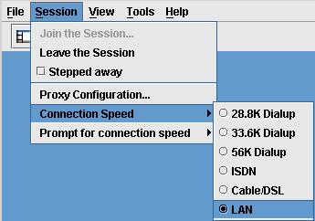Set the Connection Speed to match your computer s connection speed to the Internet 2.