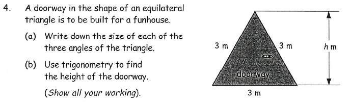 Exercise 13 In each question below: (a) decide whether to use Pythagoras or