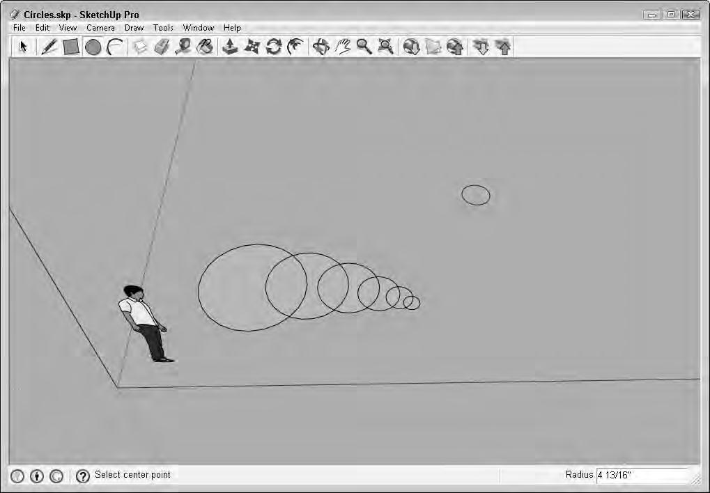 Drawing in SketchUp 9 When drawing a rectangle, its dimensions appear within the Measurements Toolbar.