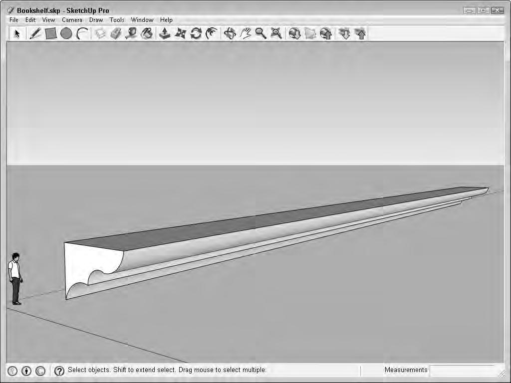 Part III Modeling Basics FIGURE 10.7 The Follow Me tool can bevel object edges.