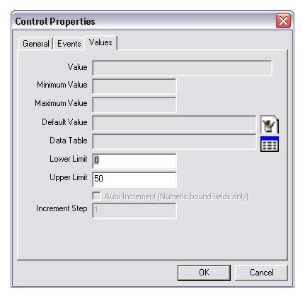 Double-Click on the UPDOWN Control to open the Control Properties. 7.