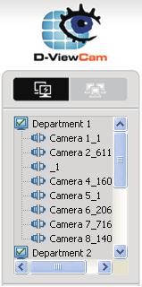 Server/Group/Camera Display a complete list of the