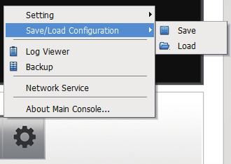 The Save/Load Configuration function allows system users to save any specific setting as a.cfg (config) file. You may save up several different.cfg files at any time.