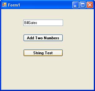 The textbox displays the text stored in our variables, "Bill" and "Gates". We joined them together with the ampersand ( & ). But as you can see, the two words are actually joined as one.