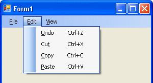 Undo Cut Copy Paste On your View Menu, place the following menu items: View Textboxes View Labels View Image Just like you did with the Exit menu item, Change the Name property