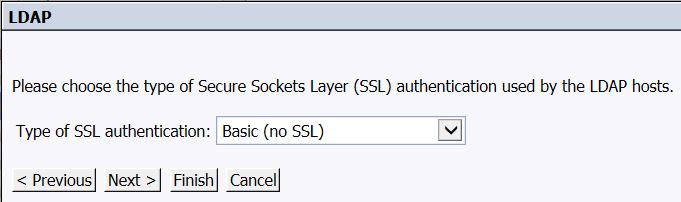In Authentication, select Basic (no SSO). Click Next. 10.