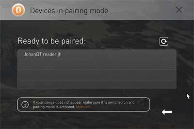 If your device has not been paired yet, click the