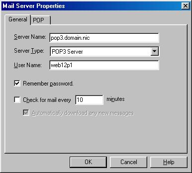 7.2.3 Using WebMail If you want to use WebMail to receive and send e-mails, you merely need to specify your POP3 box and the matching password.