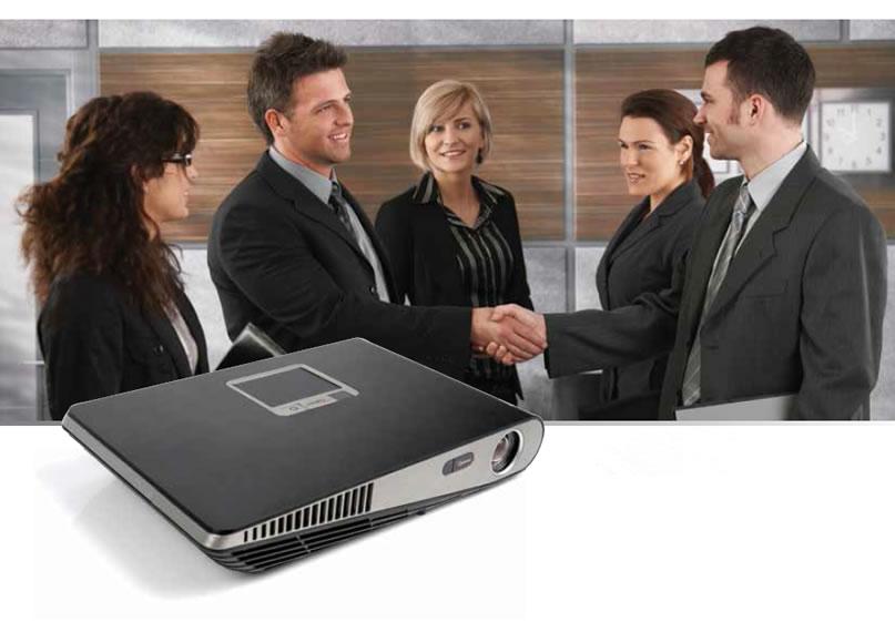 ML1500 Ultra-slim portable LED Projector PC-free viewing - Built in media player and office