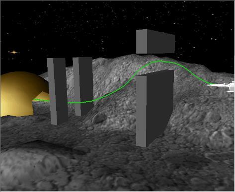 Lunar Landing The following is an open loop trajectory that was planned in a 12-dimensional state space.