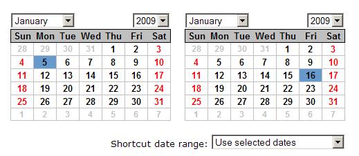Alternatively you can use one of the predefined date ranges supported by the software.