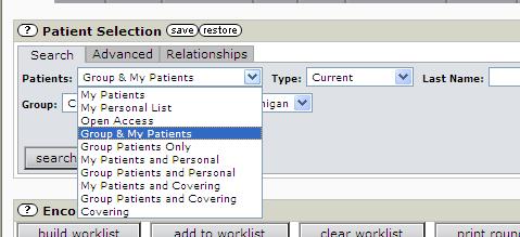 You will then click the Build Worklist button after each new log in so any newly admitted patients will also show in the Worklist.