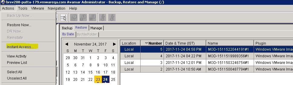 Once the restore is complete, perform storage migration of this virtual machine to the desired datastore, and then unmount the NFS datastore from the ESXi.