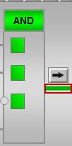 6 Interlocks 6.2 Standard view Status display of the output signal This icon indicates the status of the output signal and thus also whether or not the interlock is in effect.