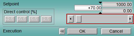 3 Faceplates 3.3 Operating functions of APL faceplates Changing an analog value via a slider To change an analog value via the slider in the operating window, follow these steps: 1.