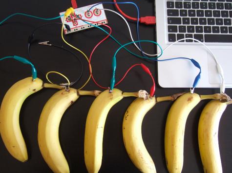 How to make a Banana Piano with MaKey Makey A great and fun starter project for using a MaKey MaKey is to use different objects to replace the computer keyboard buttons to play a virtual piano.
