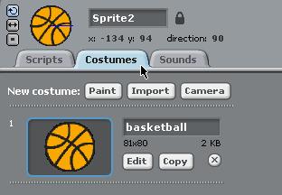 button) Step 4: Click the costume tab.