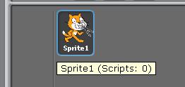 Step 4: Remove the default sprite by using the scissors button.