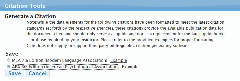 Click on the print icon. 4n. Citing in Psychology Collection (Mel) Click on Citation Tools in the Tools menu.
