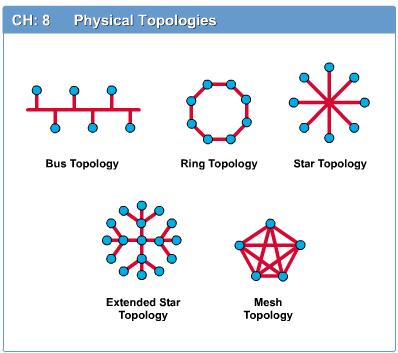 Network Topology The network topology defines the way in which computers, printers, and other devices are