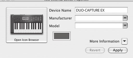 Appendix Mac OS X MIDI Settings Here s how to configure the MIDI settings for Mac OS X. 1.