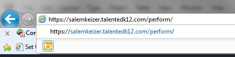 Logging in to TalentED for the First Time Step One: Open your web browser and navigate to https://salemkeizer.talentedk12.