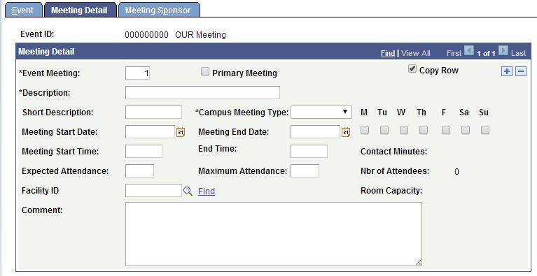 3. Click the Meeting Detail tab.