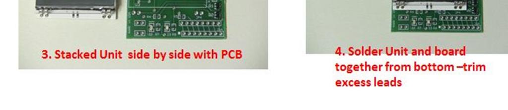 to LCD Maximum extension of pins from bottom to enable plug-in to