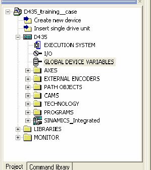 Create global device variables Disconnect from target system Open global device variables and create the