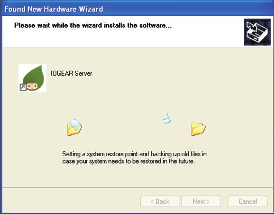 4. Windows will install the