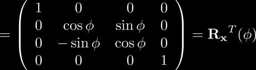 Inverse Rotation The inverse of a rotation matrix corresponds to