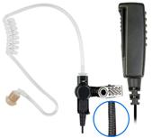 SPM-2011QD 2-WIRE SURVEILLANCE STYLE Lapel Microphone with QD QUICK-DISCONNECT. Includes Acoustic Tube Earphone with Bud. Unique design with belt-mounted PTT. Also includes semi-custom Ear Mold. $112.