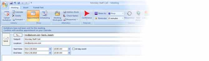 Conference Add-in for Outlook