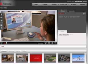 Polycom VMC 1000 Enhanced viewer portal using Microsoft Silverlight Social Sharing Easy