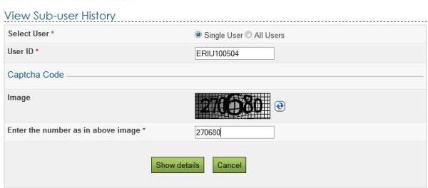 User can select one of the 2 radio buttons, i.e., Single User and All Users.