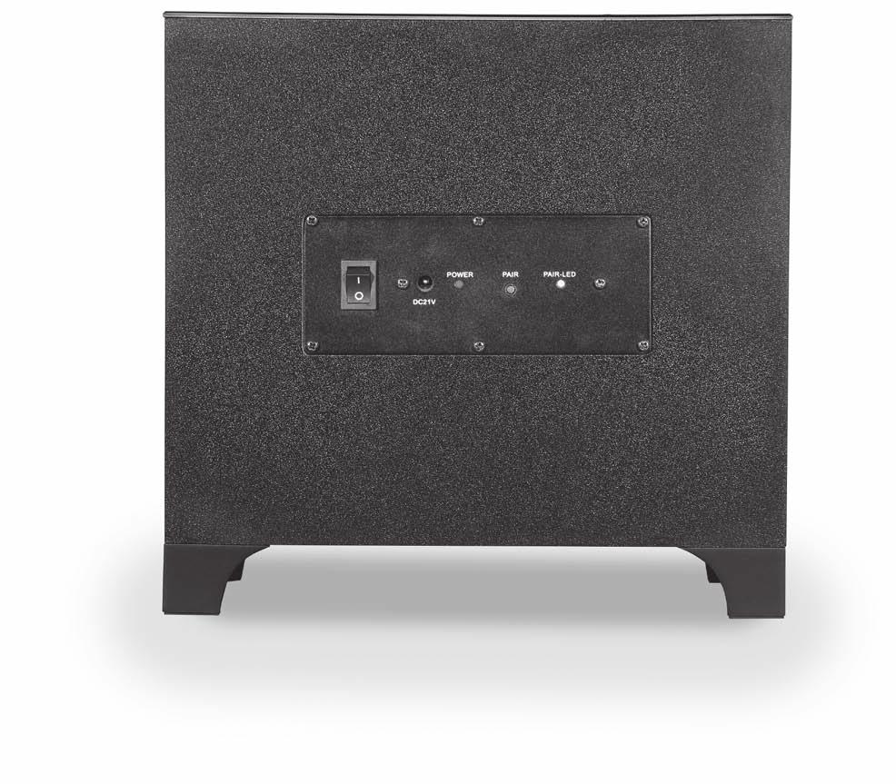 Digital Input Subwoofer Rear Panel I/O button: Power ON/OFF Power Adapter Input Pairing Button PAIR Button: Press PAIR button for 5 seconds to connect