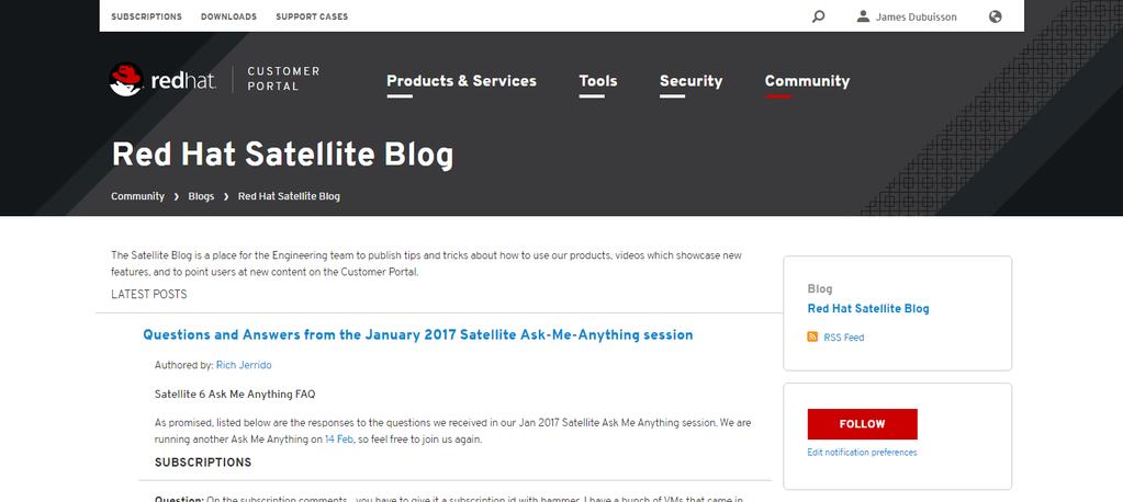ADDITIONAL RESOURCES RedHat Satellite Blog ( Rich Jerrido Technical Product