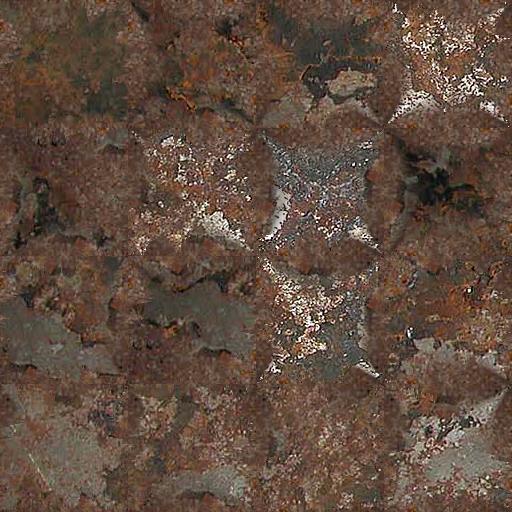 A tiled texture created from a photograph of a rusted