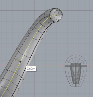 and switch to Perspective Viewport Guide the set along the helix, all the way to its end on the thicker side
