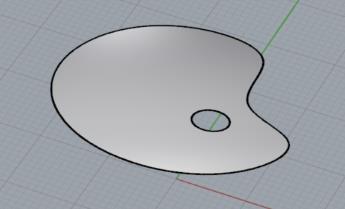 Part II: Building the ring: The beret-palette Now, the palette curve will split a sphere.