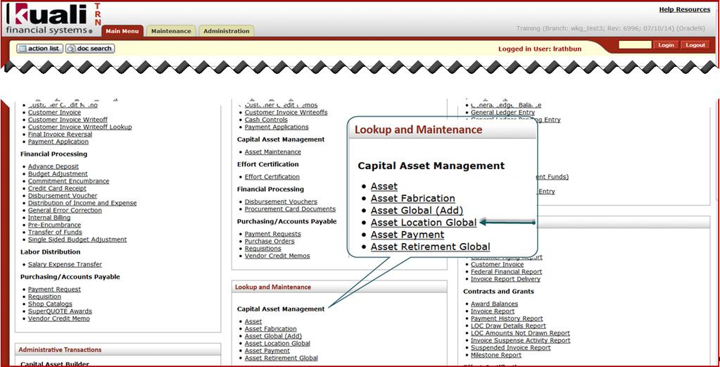 Change Location of Multiple Assets Process In this tutorial you will change the location of multiple assets using the Asset Location Global edoc.