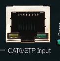 Connect the CAT6 STP to the Rx Extender at the port labeled CAT6 STP