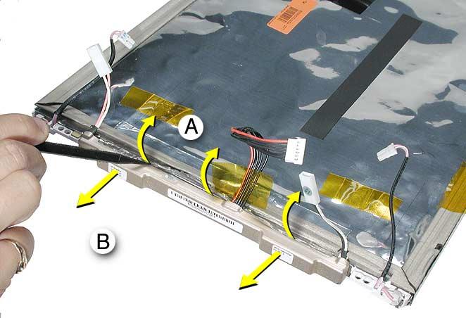 3. Peel the foil (A) back to access the inverter.