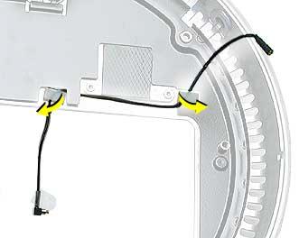 Procedure 1. Release the extension cable from the plastic cable clips to remove the cable from the bottom housing.