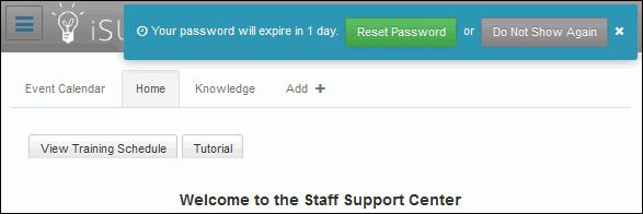 customer reset their password or the date and time at which the Password Expiration feature was last configured. Note that expiration warnings will not appear on the mobile client.