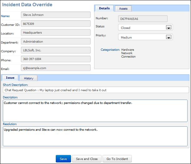 Using the Data Override Feature for Incidents, Problems, and Changes Use the Options and Tools Administer Data Override feature to overwrite fields on any saved incident, problem, or change.