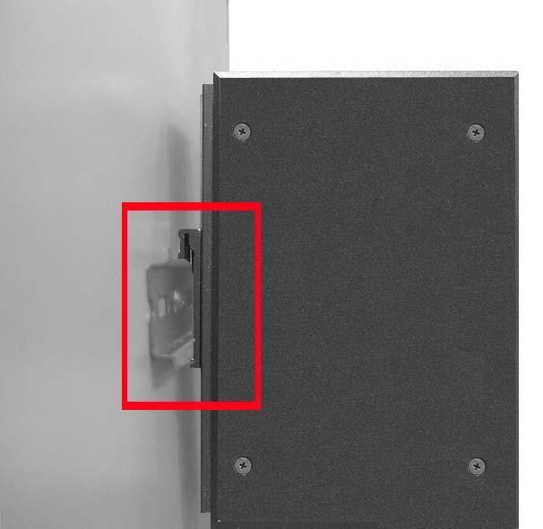 Check that the switch is held tightly to the DIN rail track. 6. To remove the switch from the track, reverse the steps above.