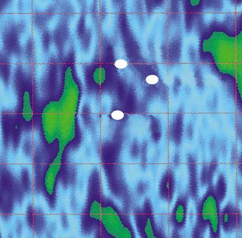 with wide-azimuth 4C seismic data can provide. The green areas represent high levels of anisotropy.