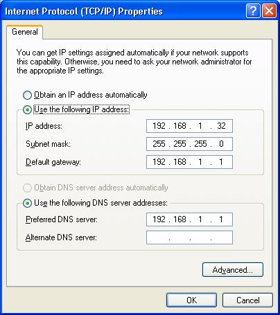 Figure 6 7. Check Use the following IP address. Fill in the network information for: i. IP address ii. Subnet Mask iii. Default Gateway (only if available) iv.